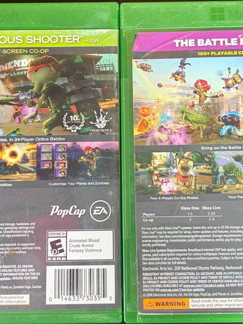 Plants vs. Zombies: Garden Warfare 1 & 2 (Microsoft Xbox One, 2016) T15